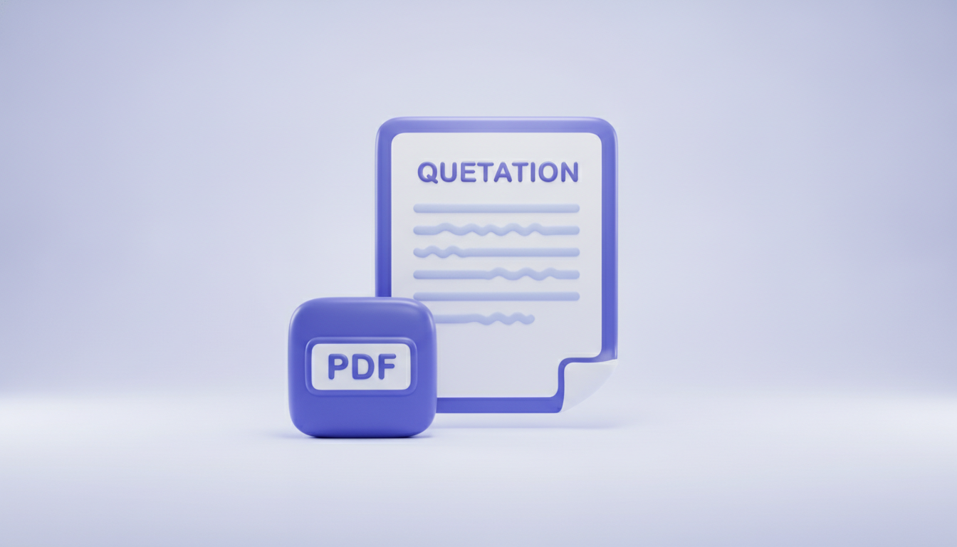 견적서 작성부터 PDF 발행까지 한 곳에서